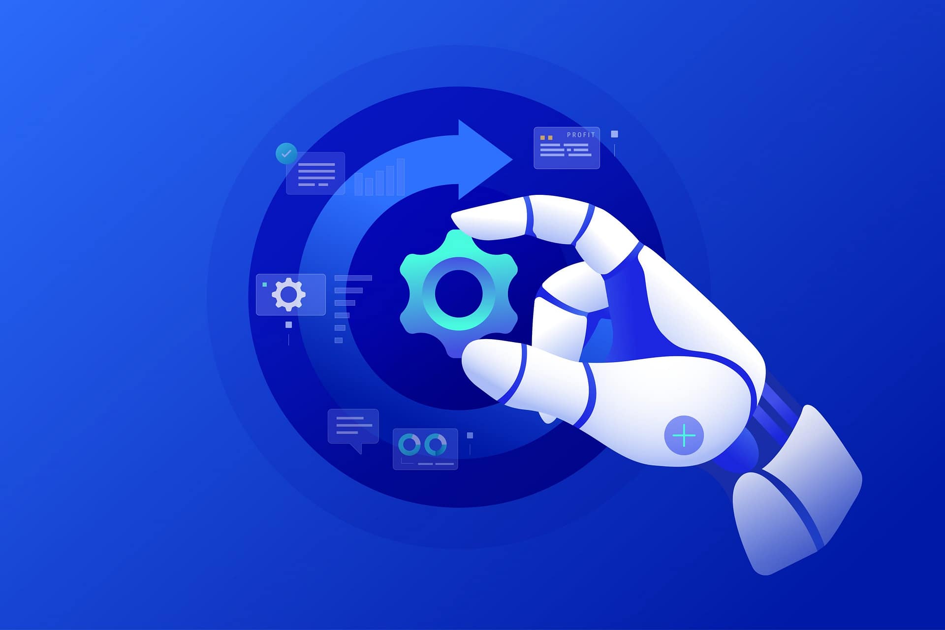 AI hand turning knob