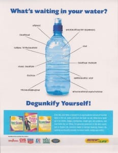 TCS-Jennifer-6 Informative water purification advertisement with bottle and text.